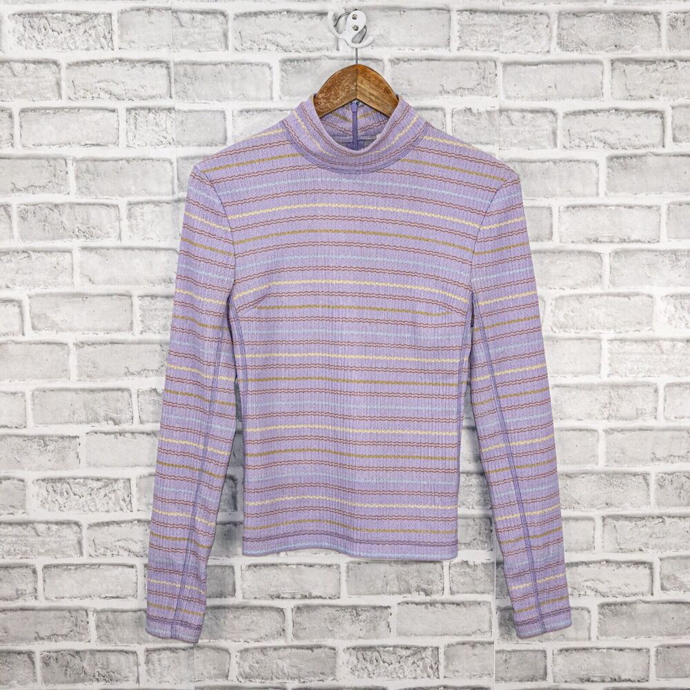 STINE GOYA Women's Ari Blouse Long Sleeve in Purple Ballet Stripe - Picture 9 of 9